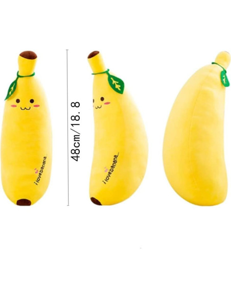 Almohada de Peluche de Plátano 48cm OUKEYI - Suave y Bonita