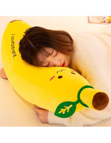 Almohada de Peluche de Plátano 48cm OUKEYI - Suave y Bonita