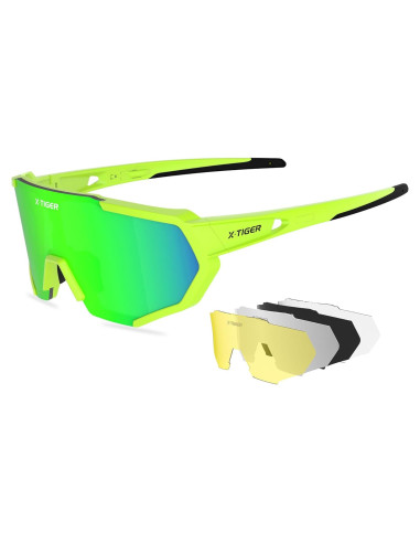 Gafas de Sol Deportivas X-TIGER con 5 Lentes Intercambiables
