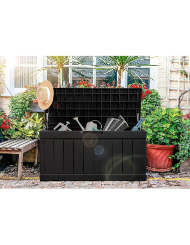 Caja de Almacenamiento GUNJI 83 Galones Impermeable para Patio