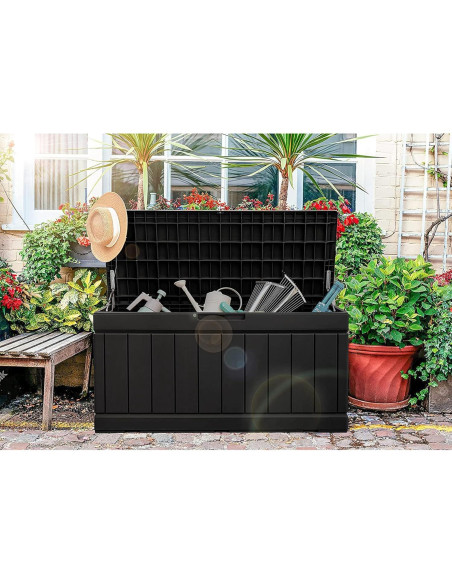 Caja de Almacenamiento GUNJI 83 Galones Impermeable para Patio