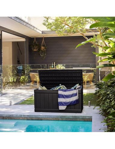 Caja de Almacenamiento GUNJI 83 Galones Impermeable para Patio