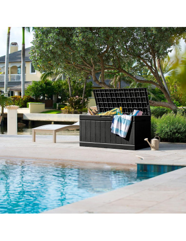 Caja de Almacenamiento GUNJI 83 Galones Impermeable para Patio