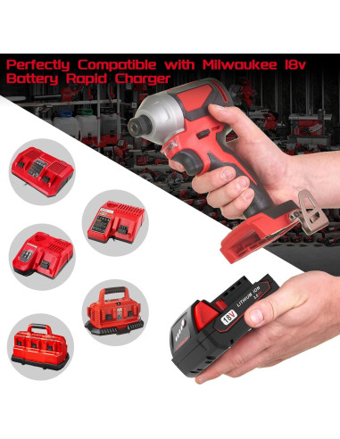 Paquete de 2 Baterías Litio Ion 18V 3000mAh WORTHMAH