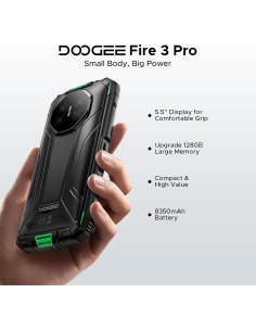 DOOGEE Fire 3 Pro Teléfono Resistente 16GB/128GB IP68 Verde 2