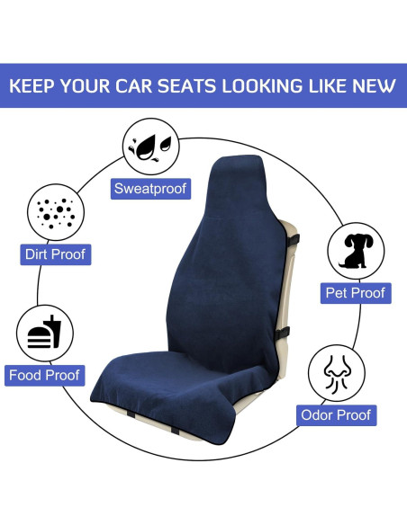 Funda de Asiento Impermeable INFANZIA para Coche Universal Azul