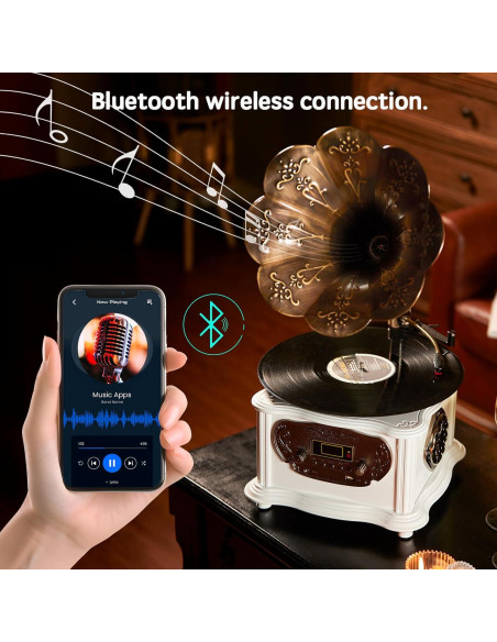 Fonógrafo Retro Hofeinz VS-1722 con Bluetooth y USB
