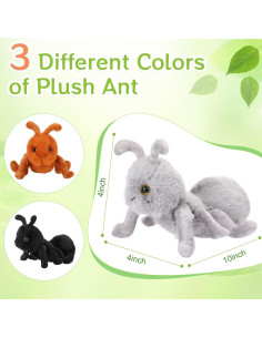Conjunto de 3 Hormigas de Peluche Shappy 25 cm - Juguetes Suaves 2