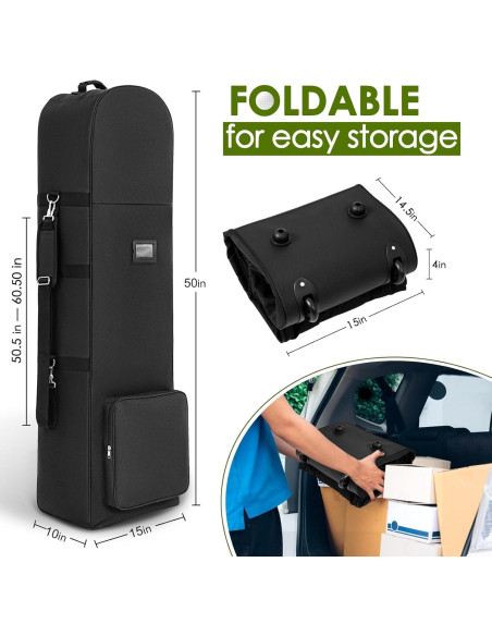 Bolsa de Viaje para Golf DAREKUKU 127x38x25.4cm Negra