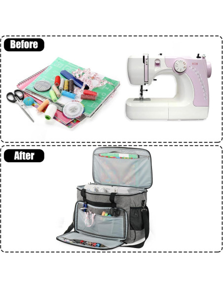 Funda de Transporte para Máquina de Coser Elsjoy 43.2x22.9x31.8cm