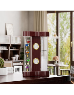 Estación Meteorológica Analógica JINGYUE 4 en 1 con Termómetro y Reloj 2