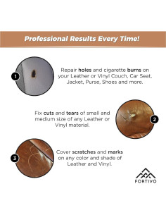 Kit de Reparación de Cuero y Vinilo Fortivo - 110g, Restaura Muebles y Autos 2