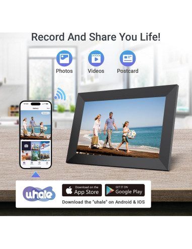 Marco de Fotos Digital Pixedge 10.1" WiFi 16GB Pantalla IPS