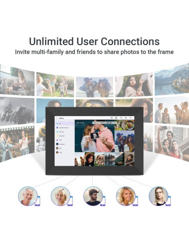 Marco de Fotos Digital Pixedge 10.1" WiFi 16GB Pantalla IPS