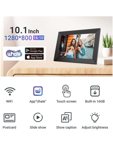 Marco de Fotos Digital Pixedge 10.1" WiFi 16GB Pantalla IPS