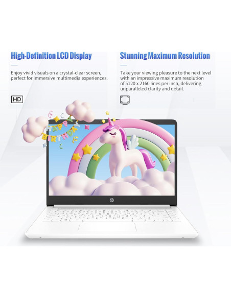 Portátil HP 14" Intel Celeron 16GB RAM 64GB SSD Blanco