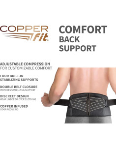 Faja de Soporte Lumbar Copper Fit Comfort Unisex S/M 2