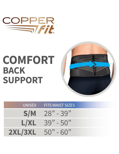 Faja de Soporte Lumbar Copper Fit Comfort Unisex S/M
