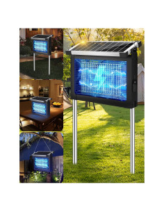 Zapper Solar de Insectos PhatroyYee 4500V Portátil Impermeable