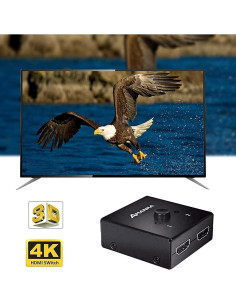 Conmutador HDMI AMANKA 4K 2 Puertos Bi-Direccional 2