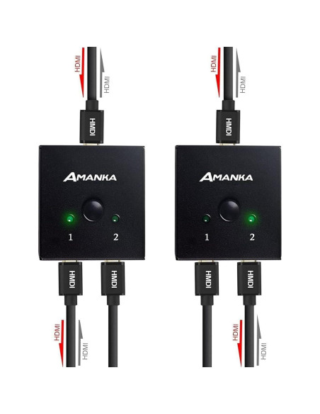 Conmutador HDMI AMANKA 4K 2 Puertos Bi-Direccional