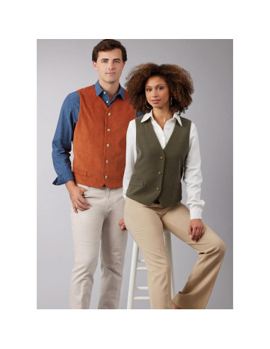 Kit de Patrón de Costura McCall's M8442 para Chalecos Unisex XS-XL