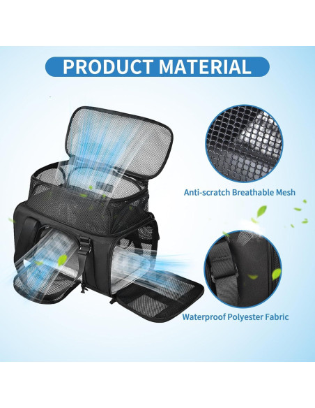 Transportín para Perros y Gatos Wakytu Pequeño Expandible