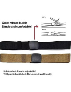 3 Cinturones Tácticos Nylon Hombre Ajustables hasta 110 cm 2