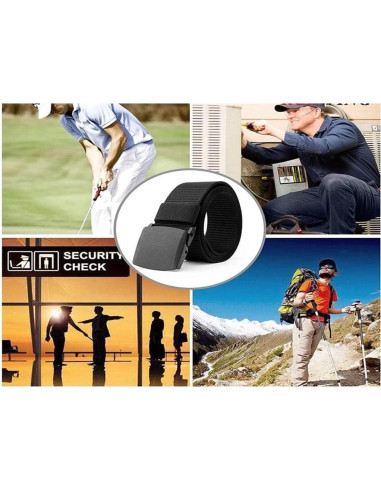 3 Cinturones Tácticos Nylon Hombre Ajustables hasta 110 cm