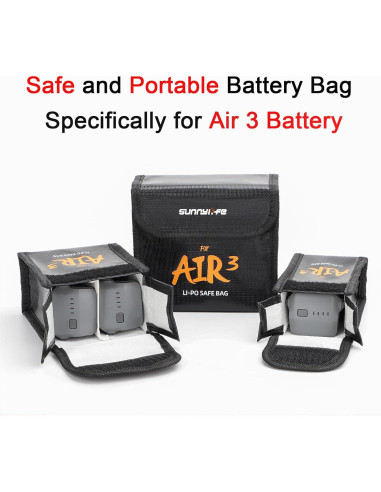 Bolsa de Seguridad Lipo DJI Air 3 - Grande para 3 Baterías