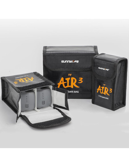 Bolsa de Seguridad Lipo DJI Air 3 - Grande para 3 Baterías
