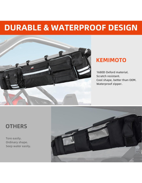 KEMIMOTO Bolsa de Almacenamiento para UTV 12L Negra