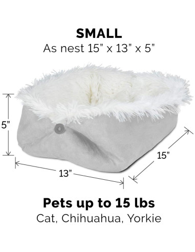 Cama Autocalentadora Furhaven para Gatos Pequeña - Plata