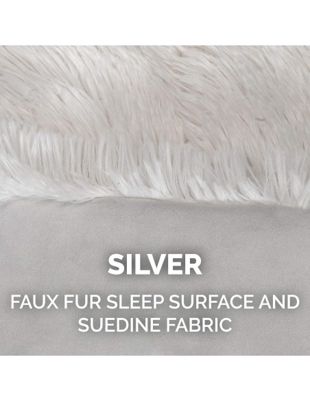 Cama Autocalentadora Furhaven para Gatos Pequeña - Plata