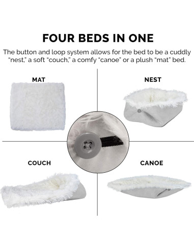 Cama Autocalentadora Furhaven para Gatos Pequeña - Plata