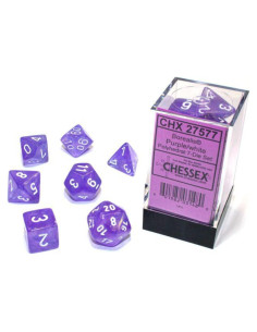 Juego de Dados DND Chessex 7 Poliedricos Luminosos 16mm