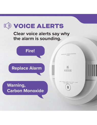 Detector de Humo y Monóxido Kidde 30CUAR-V, Paquete de 2