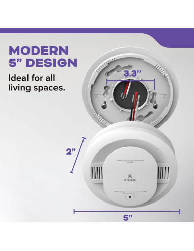 Detector de Humo y Monóxido Kidde 30CUAR-V, Paquete de 2