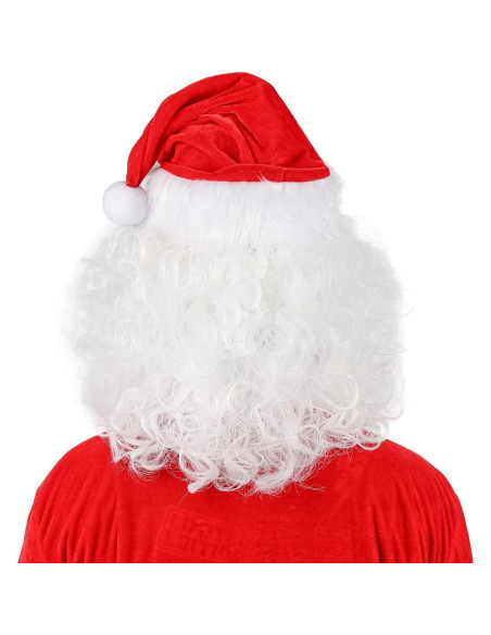 Conjunto de Barba y Peluca de Santa Claus MUPUL Blanco