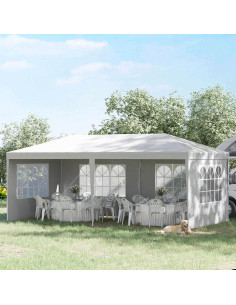 Carpa Grande Outsunny 5.80x2.92m para Eventos con Paredes 2