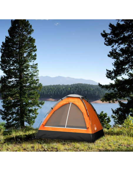 Carpa de Camping Wakeman para 2 Personas Impermeable Naranja