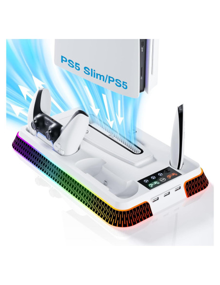 Estación de Enfriamiento y Carga PS5 LHFDIAN con RGB