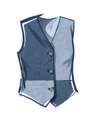 Kit de Patrón de Costura McCall's M8442 para Chalecos Unisex XS-XL