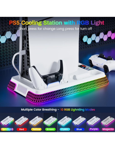 Estación de Enfriamiento y Carga PS5 LHFDIAN con RGB