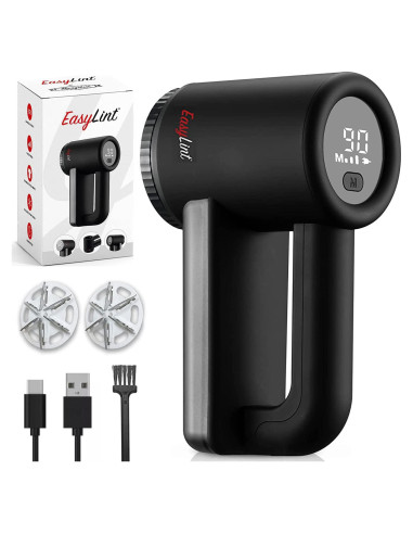 EasyLint Quitapelusas Recargable 6 Cuchillas Pantalla LED