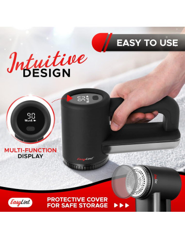 EasyLint Quitapelusas Recargable 6 Cuchillas Pantalla LED