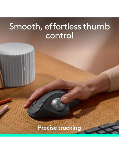 Logitech Ergo M575S Ratón Trackball Inalámbrico Ergonómico