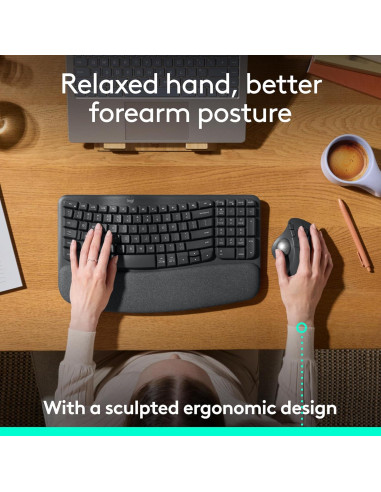 Logitech Ergo M575S Ratón Trackball Inalámbrico Ergonómico