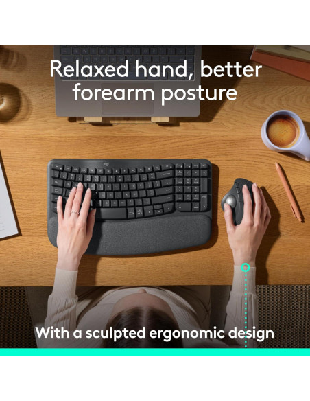 Logitech Ergo M575S Ratón Trackball Inalámbrico Ergonómico