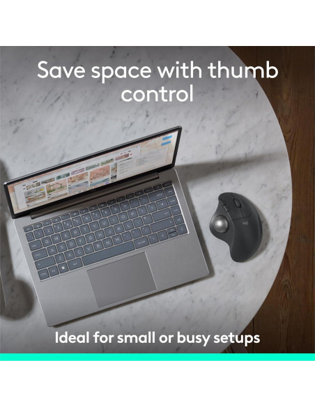 Logitech Ergo M575S Ratón Trackball Inalámbrico Ergonómico
